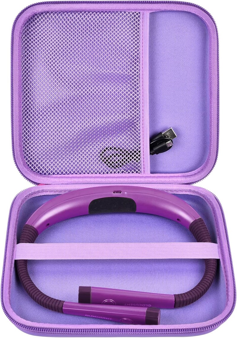 GWCASE Case Compatible with Glocusent/for Vekkia/for LITOM/for LEDGLE/for TAKKUI/for TSINGREE LED Neck Reading Light Book Light for Reading. Storage Carrying Holder for USB Cable (Box Only) -Purple - Image 1